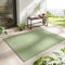 Taracarpet In- & Outdoor Teppich Wetterfest Wohnzimmer Balkon Küchenteppich Flachgewebe sisaloptik meliert Einfarbig Uni grün 160x220 cm
