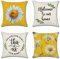 JOTOM Summer Daisy Floral Dekorative Throw Pillow Covers 45x45 cm Blumen Quadratische Kissenbezüge Sofa Auto Bauernhaus Kissen für Outdoor Home Bed Couch Wohnzimmer Dekor Set von 4 (Gänseblümchen)