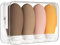 Morfone 100ml Silicone Travel Bottle for Toiletries, 4 Pack Leak Proof Refillable Squeezable Containers for Lotion Liquid Shampoo, BPA Free and TSA Approved Travel Accessories (Brown)