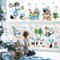 wondever Wandtattoo Weihnachten Pinguine Wandaufkleber Schneemann Schneeflocken Weihnachten Fenster Wandsticker Wanddeko für Weihnachten Party Fenster Weihnachtsdeko