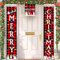 3 Stück Frohe Weihnachten Banner, Türbanner, Rot Merry Christmas Deko, Xmas Welcome Haustür Veranda Schild Wand Hängend für Neujahr Winter Holiday Party Dekoration, 180x30 cm