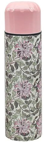 Lesser & Pavey Edelstahl-Wasserflasche, 500 ml, umweltfreundliche Edelstahlflasche mit Deckel und Tragegriff, Edelstahlflaschen für Bürosport oder unterwegs, Geißblatt