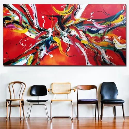 5D Diamond Painting Zubehör Red Line Pop Diamond Painting Set,Home Wanddekoration, Diy Full Drill Diamant Painting Crystal Art Craft, Paint By Numbers, Eltern Kind Interaktion 28x84in