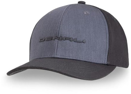 GMC Denali Rubber Logo Hat - Strukturierte Snapback Cap - Offizielles Lizenzprodukt von GM Black, Schwarz, Einheitsgr��e