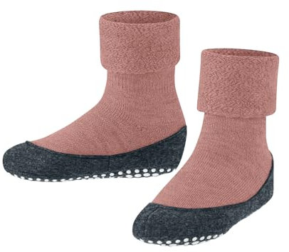 FALKE Unisex Kinder Stoppersocken Cosyshoe K Hp Wolle rutschhemmende Noppen 1 Paar, Rosa Wild Rose 8803, 33/34 EU