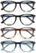 EYEURL 4 Stuecke Lesebrille Blaulichtfilter Brille für Damen und Herren Federn-Scharnier Brillen Computer/handy Blaues Licht blockiert Leser Brillen,1.25