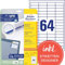 AVERY Zweckform 4785 Universal Etiketten (1.600 plus 320 Klebeetiketten extra, 48,5x16,9mm auf A4, Papier matt, individuell bedruckbar, selbstklebende Aufkleber mit ultragrip) 30 Blatt, weiß