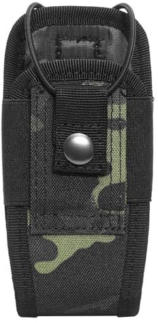 ZONADAH Interphone Pouch Walkie Talkie Pouch Case Adjustable Molle Radio Holder Interphone Storage Bag for Outdoor Hunting Camping Black