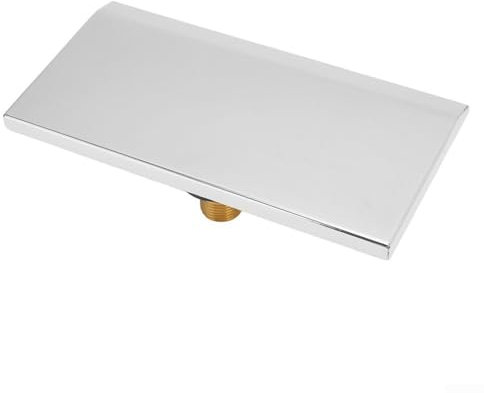 1 fuente de cascada para piscina, acero inoxidable plateado, fuente de cascada de piscina de 19 x 10 x 5 cm, para fuente de cascada con diseño de espejo