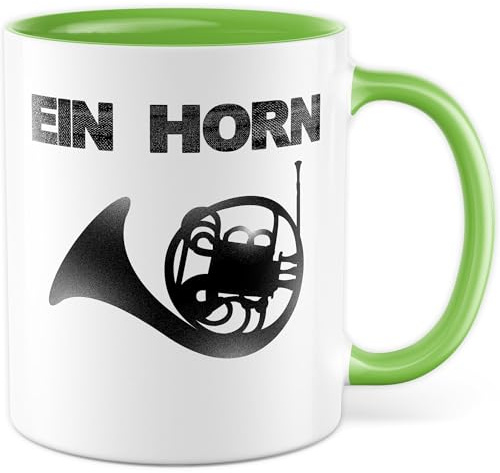 Tasse Hornist Geschenk, Ein Horn, Kaffeetasse Musiker Hornspieler Blechbläser Bläser Bandmitgleid Band Witztasse Einhorn Wortwitz, Geschenkidee Geburtstag Weihnachten Kaffee-Becher