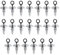 20 pieces carp fishing 360 bait screw boilie screw with rolling swivel terminal tackle
