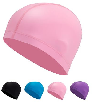 Cuffia Piscina Bambino/Bambina (4-10 Anni): Comoda, Elastica e Duratura (Rosa chiaro)