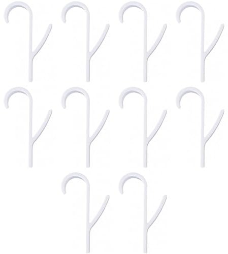 JZK 10 ganci in plastica bianca per asciugamani, da cucina, termosifone, bagno, scaldasalviette, appendiabiti, ganci per appendere asciugamani