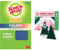 Scotch-Brite Kitchen Sponge Cleaning Pad bundle, Multipurpose Scour Pads for Household clean, 3 scouring pads/Assorted (Blue, Green, Red) + Christmas Tree Shape Sponge for festive cleaning + crafting