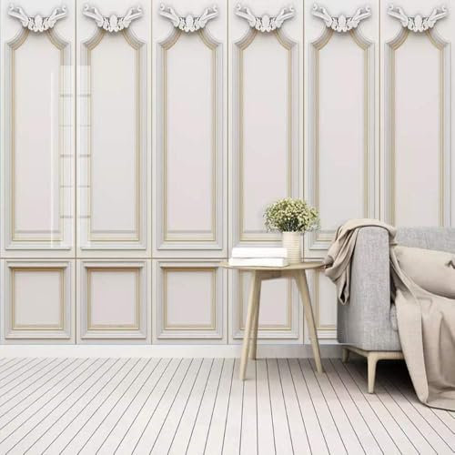 XLMING Scultura Stereoscopica In Gesso Bianco 3D Carta da Parati Decorativo Studio Soggiorno Camera da Letto Parete Divano TV Muro-150cm×105cm