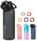 Metyniete Air Water Bottle with 5 Fruit Flavour Pods, 720ml Starter Set, BPA Free Water Bottles Flavour Pods Scented 0 Sugar Water for Home Outdoor Sports Fitness (Black)