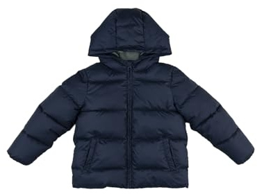 Prénatal Giubbotto Impermeabile Antivento Foderato in Pile con Cappuccio e Zip, Ideale per l'inverno, in Materiale Riciclato Giubbino per Bambini e Ragazzi, Blu, 5-6 Anni
