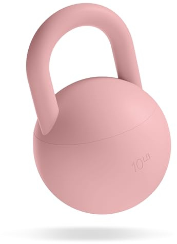 Bala 10lb Kettleball, Soft Kettlebell for Women - Kettlebells Strength & Core Training Equipment for Home Gym Workouts - Anti-Slip Grip Exercise Weights with Cushioned Impact-Resistant Base - Blush