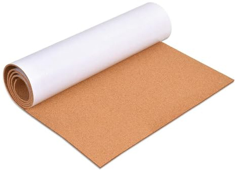 Wisyurt Rouleau de Liège Autocollant de 3 mm D'Épaisseur. Panneaux de Liège Adhésifs pour Murs, Meubles et Décoration. Idéal pour le Bureau, et L'École.
