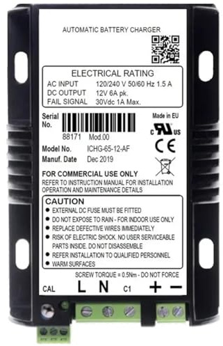 Chargeur de Batterie Automatique Intelicharger 65 12-AF, Sortie de Courant 12 V 6 A