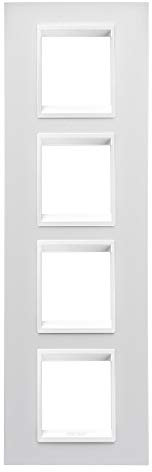 Gewiss Chorus – Placca Lux Interruttore 2 + 2 + 2 + 2 moduli verticale Monochromo