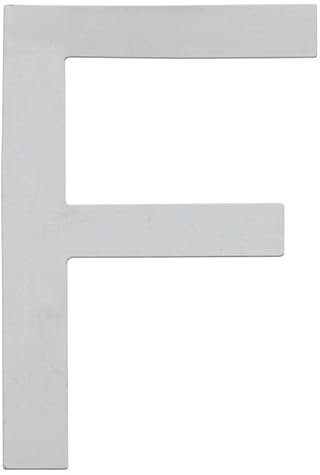 ARREGUI SEC11-T1 Número de Casa Exterior de 8 cm de altura | Placa de Señalización de Acero Inoxidable Satinado | Número de Puerta | Letra de Casa | Número de Vivienda, Piso o Escalera | Letra F