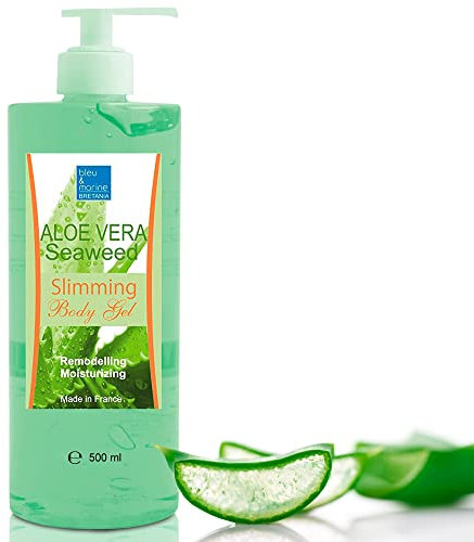 Bleumarine Bretania - Meeresalgen & Aloe Vera Abnehmen Gel | Anti-Cellulite & Hautstraffung | Lymphdrainage & Diät Unterstützung | Massage Gel, Grün, 500 ml