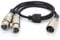 XLR Cable Y Splitter Adaptador XLR hembra a XLR macho XL Cables de extensión Y para micrófono Audio 50CM (1 macho a 2 hembra)