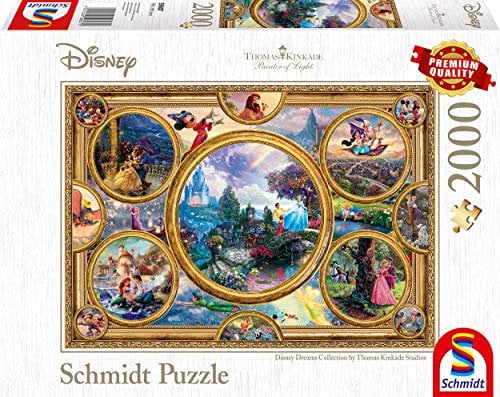 Schmidt Spiele 59607 Thomas Kinkade, Disney Dreams Collection, 2000 Teile Puzzle
