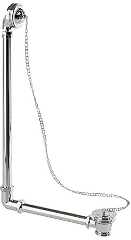 Casa Padrino Ab und Überlauf System inkl. Siphon Chrom für Nostalgie Badewanne Naturstein freistehend 1700mm BCha