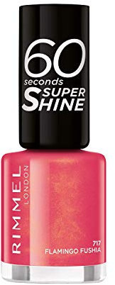Rimmel 60 Seconds Super-Shine Nail Polish, Flamingo Fushia