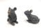 Asiastyle 2 niedliche, detailliert ausgearbeitete Mäuse, 2er-Set, Bronzeoptik, 7 cm lang