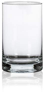 Glasvase Dekovase Zylindervase rund Transparent Glas Höhe 15cm