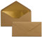 25 Brief-Umschläge DIN Lang - Vintage-Umschläge mit Gold-Metallic Innen-Futter - 110 x 220 mm - Nassklebung - festliche Kuverts für Einladungen