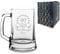 Personalised Engraved Novelty Beer Mug with Ribbon and Stars Birthday Design, Gift Boxed, Personalise for Any Birthday