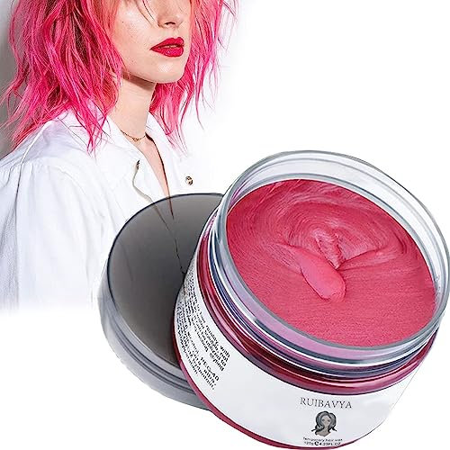 Color Cabello Cera Tinte Instantáneo para Cabello Lodo Cabello Desechable Crema para Peinado Natural Modelado Temporal Pomada Arcilla rojo