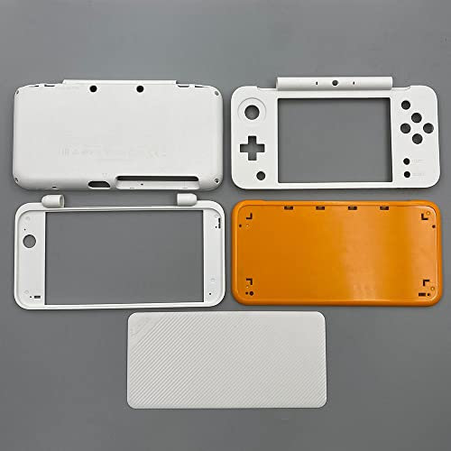 New Full Housing Case Cover Shell Front Bottom Panel LCD Frame Middle Frame Replacement Parts for New 2DS XL LL Game Console White