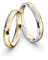 JC Trauringe Gold 585 Gold Paarpreis Poliert I Partnerringe Bicolor mit Gravur in edler Schatulle I 2 Hochzeitsringe Herrenring ohne & Damenring mit Zirkoniasteine I ICT58