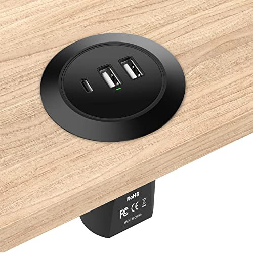 Simpeak Chargeur 45W Prise Multiples (1 USB C et 2 USB A) Rapide Bureau Adaptateur Universel Compatible pour Apple iOS, Android, Appareils Portable Windows etc
