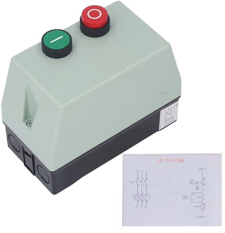 Shipenophy Démarreur de Moteur triphasé, Interrupteur de Commande de démarrage de Moteur à Fonctionnement Facile Protection Intelligente à Double Usage pour compresseurs d'air