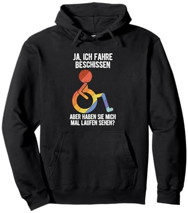 Rollstuhl Rollstuhlfahrer Geschenkidee Design Rollstuhl Pullover Hoodie