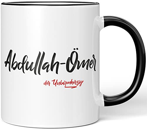 JUNIWORDS Tasse, Abdullah-Ömer, der Unbarmherzige, Schwarz (5200801)