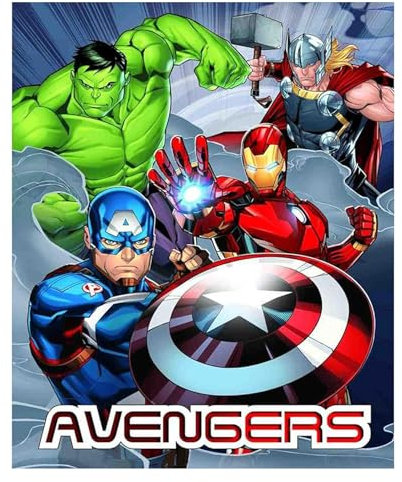 Hermet 9709 135 AV01 Marvel Avengers Soft Touch Plaid Coral Weiche Decke, 100cm x 150cm