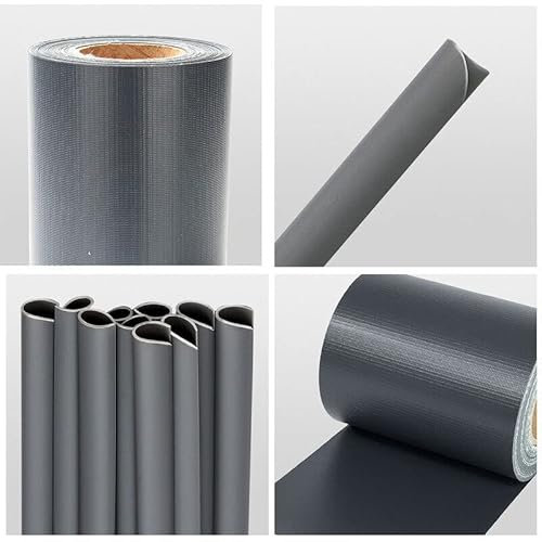 Sichtschutz Rolle 35m Blickdicht PVC Zaunfolie Windschutz für Doppelstabmatten Zaun inkl. Befestigungsclips Antrazit (Antrazit)