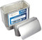 ReadySteadyServe Pack of 50 Aluminium Tin Foil Food Trays with Lids | 20.5x11x5.5cm | Silver Takeout Container Pans Takeaway, Sides, Events, BBQ, Parties