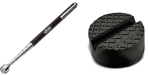 ViGOR V1741 Magnetheber | ausziehbar, Magnethebekraft bis zu 1600 g, inklusive Taschen-Clip & Cartrend kompatible für Auto 144000 10282 Universelle Gummiauflage für Wagenheber und Hebebühnen, 700 kg