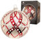 Krebs Glas Lauscha - Weihnachtsdekoration/Christbaumschmuck aus Glas - Weihnachtskugeln - Farbe: Rot/Silber - verziert mit Strasssteinen - Größe: 10 cm