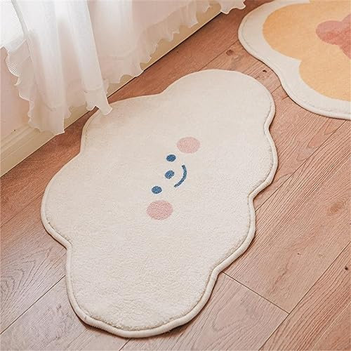 CULASIGN Kinderteppich Teppich Babyteppich Baumwolle Wolke Wolkenform für das Kinderzimmer (Lächelnde Wolken,50x80cm)