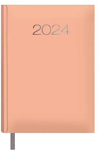 Dohe - Agenda 2024 - Día Página - Tamaño Mediano: 14x20 cm - 336 páginas - Encuadernación cosida - Tapa dura - Color Rosa - Modelo Lisboa