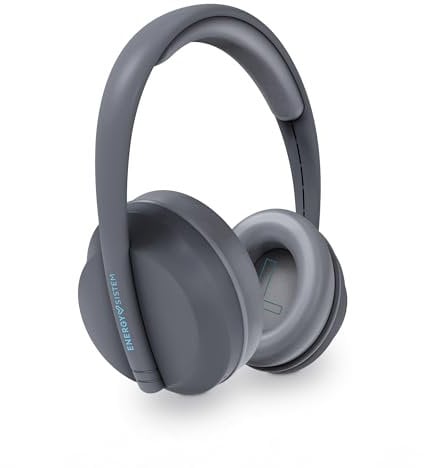 Energy Sistem Auriculares Bluetooth® Hoshi Eco (Plástico 100% Reciclado GRS, Bluetooth 5.3, 23h de batería, Diadema Ajustable, Deep Bass, Asistente de Voz)